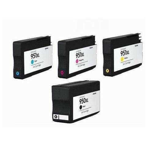 Reman. 4 pks Ink Cartridge for HP 950XL 951XL OfficeJet Pro 8100
