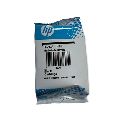 Genuine New HP 63 Black & Color Ink Cartridges Combo F6U62A F6U61A 2024