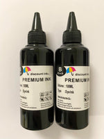 2x100ml Black Universal Premium Refill Ink for Epson Canon HP Brother Lexmark Dell Printers