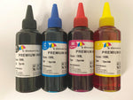 4x100ml Universal Premium Refill Ink for Epson Canon HP Brother Lexmark Dell Printers