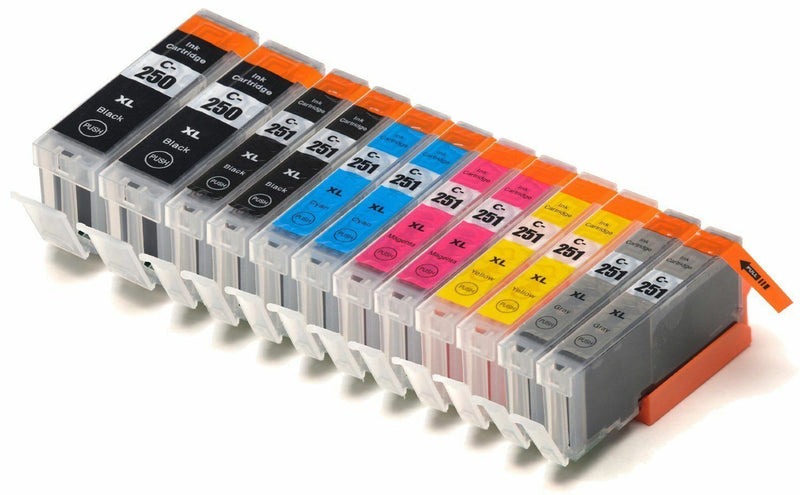 12 Pack fit for Canon PGI-250XL CLI-251XL Ink Cartridge for PIXMA MG7120 MX922