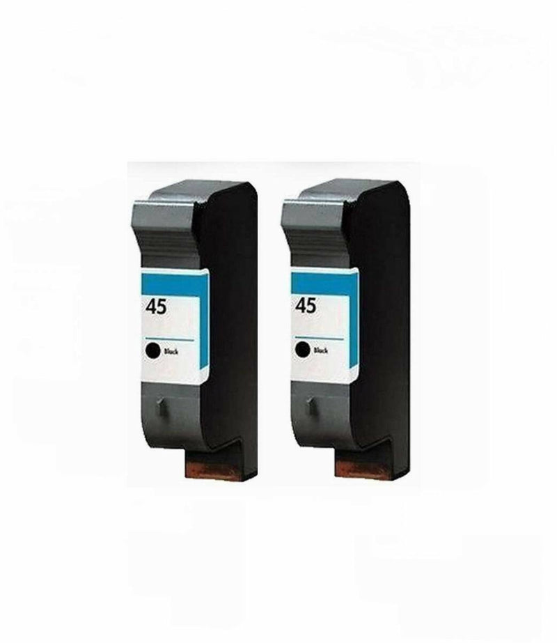 2PK HP 45 Ink Cartridge For Deskjet 6122 6127 930C 950C 960C 970 Cse 990 Cxi