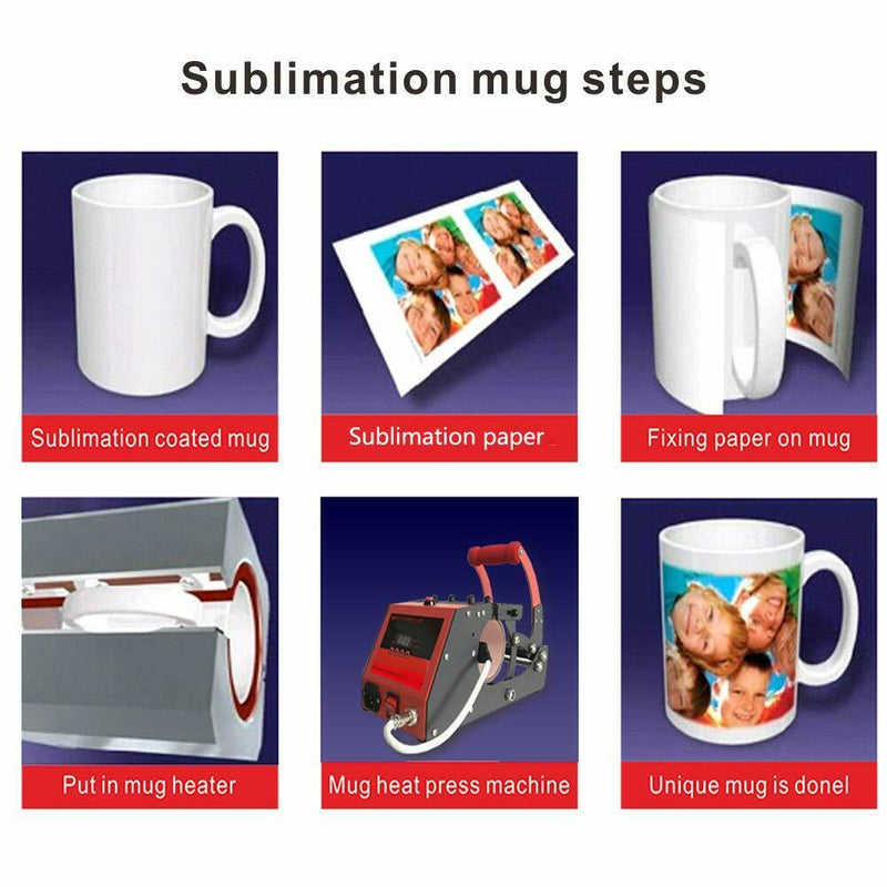 100Pcs A4 Sublimation Iron On Heat Transfer Paper for Inkjet T-Shirt Printer Mug