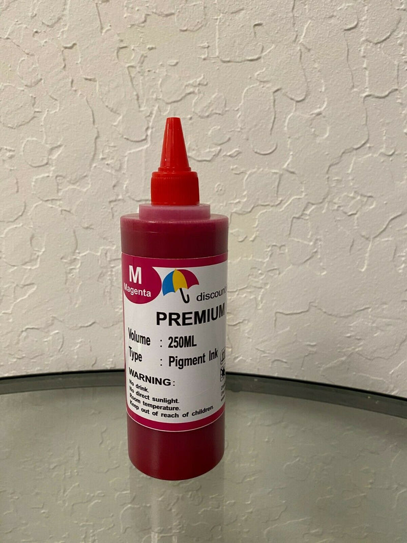 250ml Premium Refill Pigment Magenta Ink for All HP Canon Epson Lexmark Printers