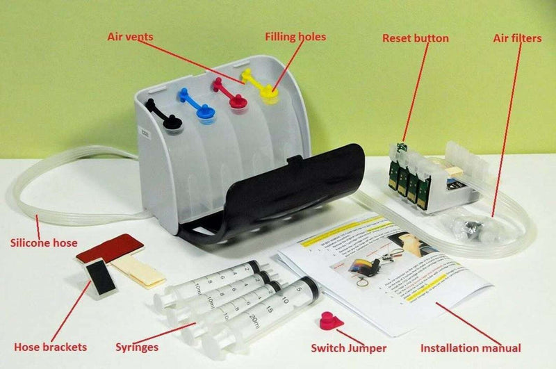 Empty Refillable CISS For HP 564 Deskjet 3520 3521 3522 4620 Plus 4x250ml ink