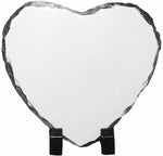 Blank Sublimation Rock Stone Slate Matte Heat Press Picture w/ Feet Heart-Shaped