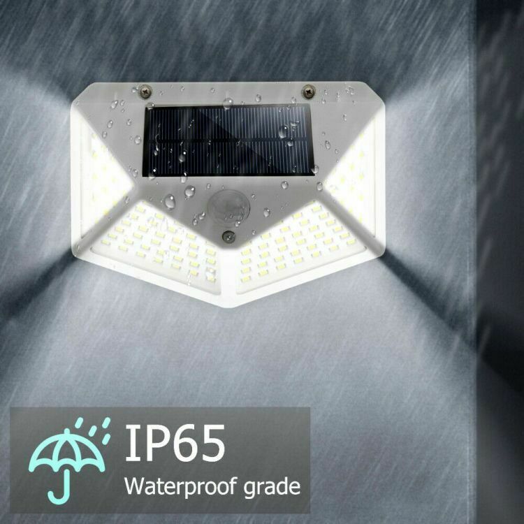 Waterproof 100 LED PIR Motion Sensor Solar Outdoor Garden Lamp Yard Black Light