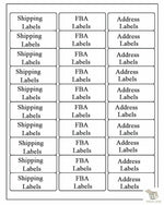 50 Sheets 1500 Labels FBA 1 x 2 5/8 Address Mailing Labels 30 UP 1 x 2.625