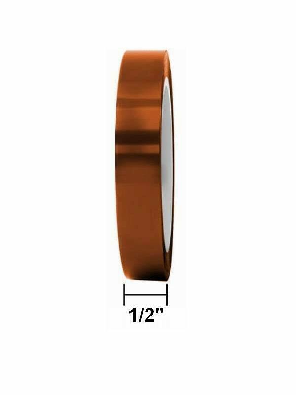 Polyimide High Temperature Resistant Tape Multi-Sized 1/8’’ 1/2’’ 3/4" 4/5" 1"