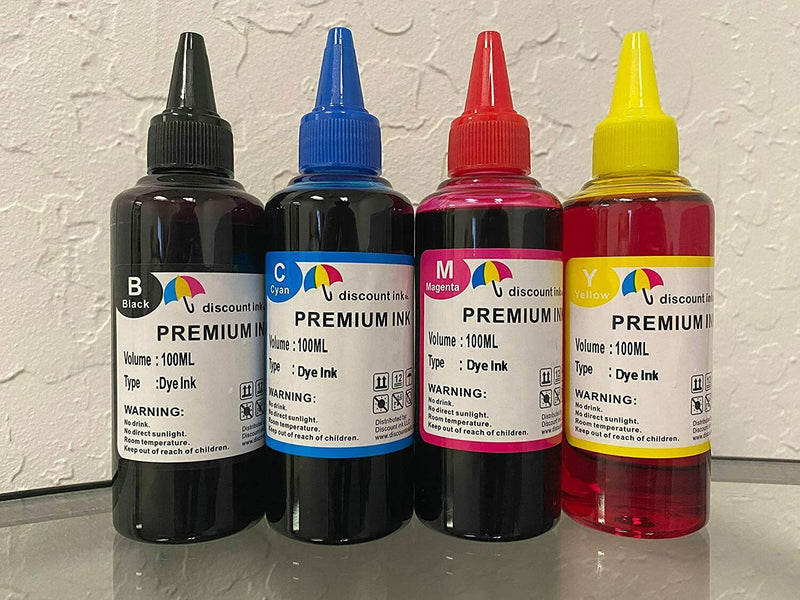 4x100ml Refill ink for HP 60 XL 60XL ink Cartridges