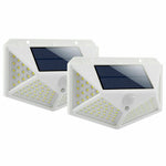 2x LED Solar PIR Motion Sensor White Light Outdoor Security Garden Waterproof