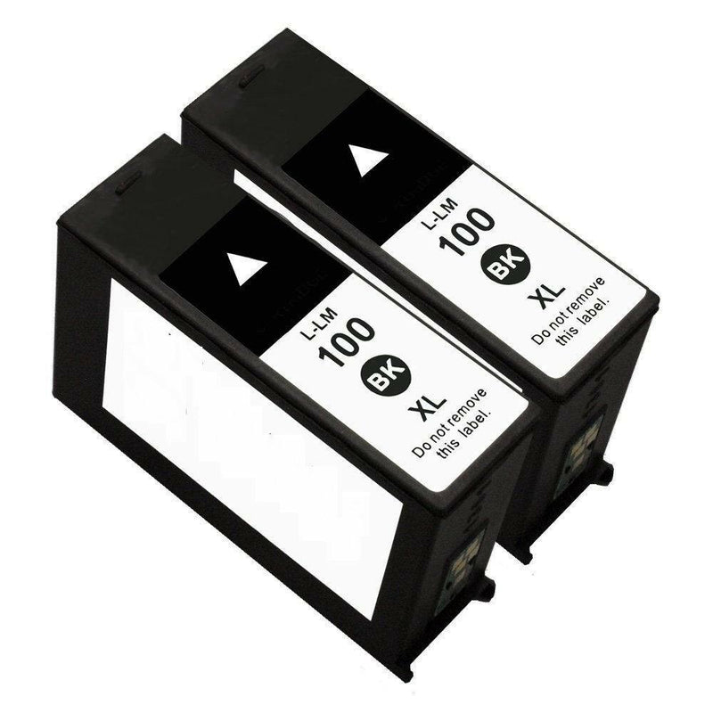 2 PK Compatible for Lexmark 100XL Black Ink Cartridges Interpret S405