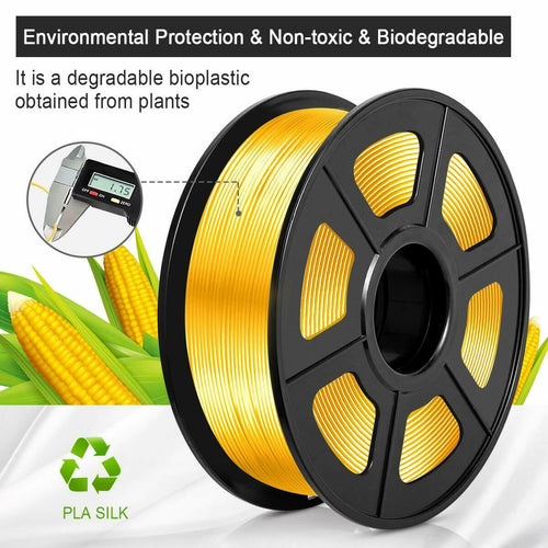 Gold 3D Printer Filament 1.75mm 1KG ABS For Print MakerBot RepRap