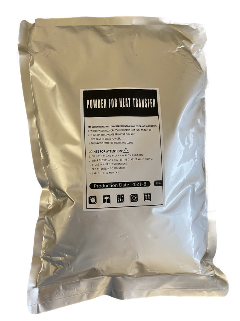 Premium Heat Transfer Film PET DTF Hot Melt Adhesive White Powder -1KG (2.2lbs)