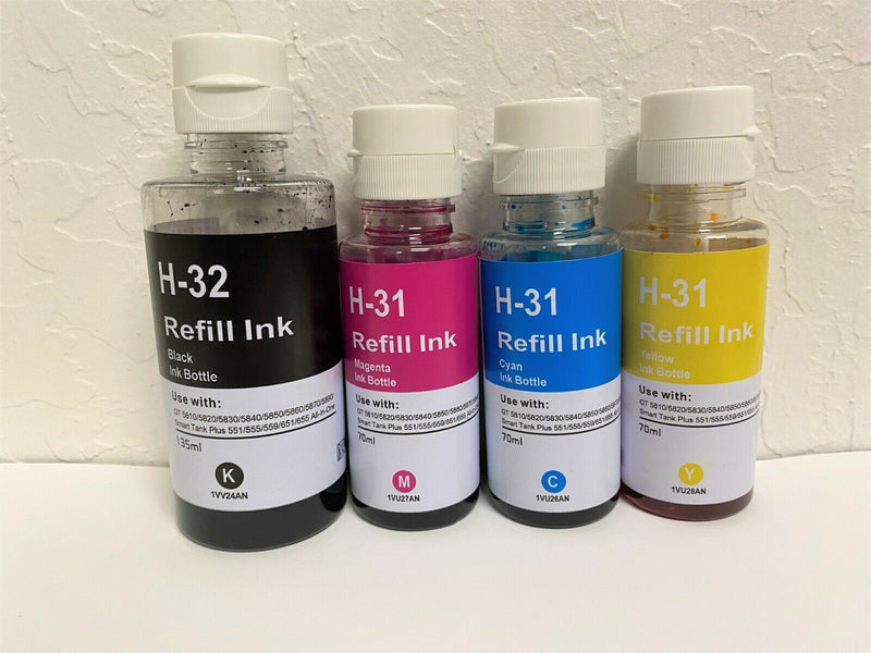 Compatible Premium Refill Ink Bottle for HP-31 HP-32 SmartTank 551 651 455 514