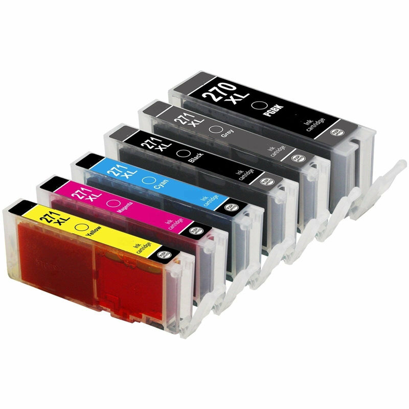 6 New Ink Cartridges Set fits Canon PG-270XL CLI-271XL Pixma MG7720 MG7700