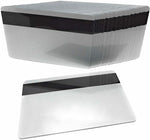 100 Premium Graphic Quality Silver PVC w/HiCo 2 Track Cards CR80 30 Mil Standard