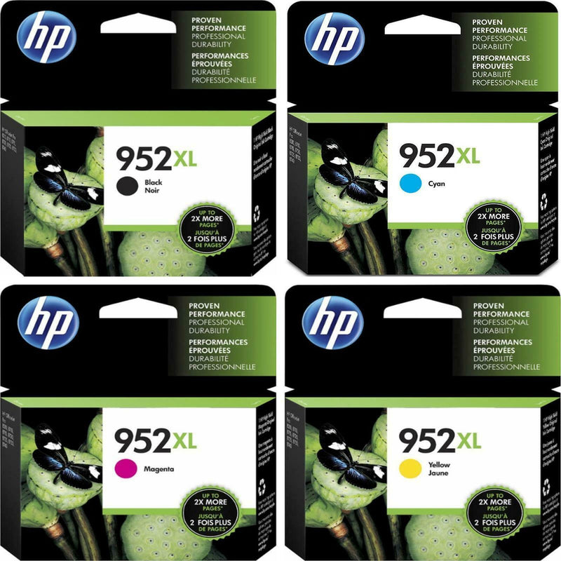 4 PACK HP GENUINE 952XL Ink (NO RETAIL BOX) for OFFICEJET PRO 7740 8702