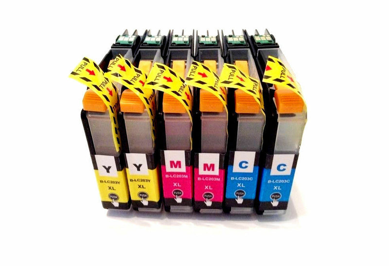 6pk NEW LC-203XL Ink Set Combo For Brother Printer MFC-J460DW MFC-J480DW J485DW