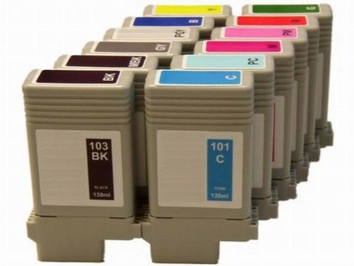 Pick Any 6 Canon ipf 5100 ipf 6100 ipf 6200 PFI-101 PFI-103 cartridge ink tank