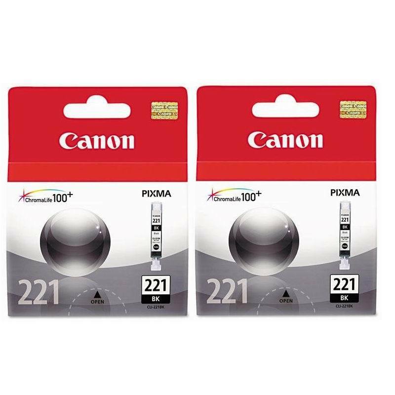 Twin Canon Cli-221 Ip3600/Ip4600/Mp560/Mp620/Mp640/Mp980/Mp990/Mx870 Black Ink