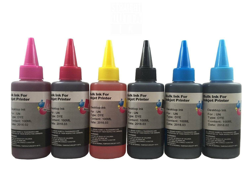 6x100ml Refill ink kit for Epson T048 Stylus Photo R200 R220 R300 Dell RX600
