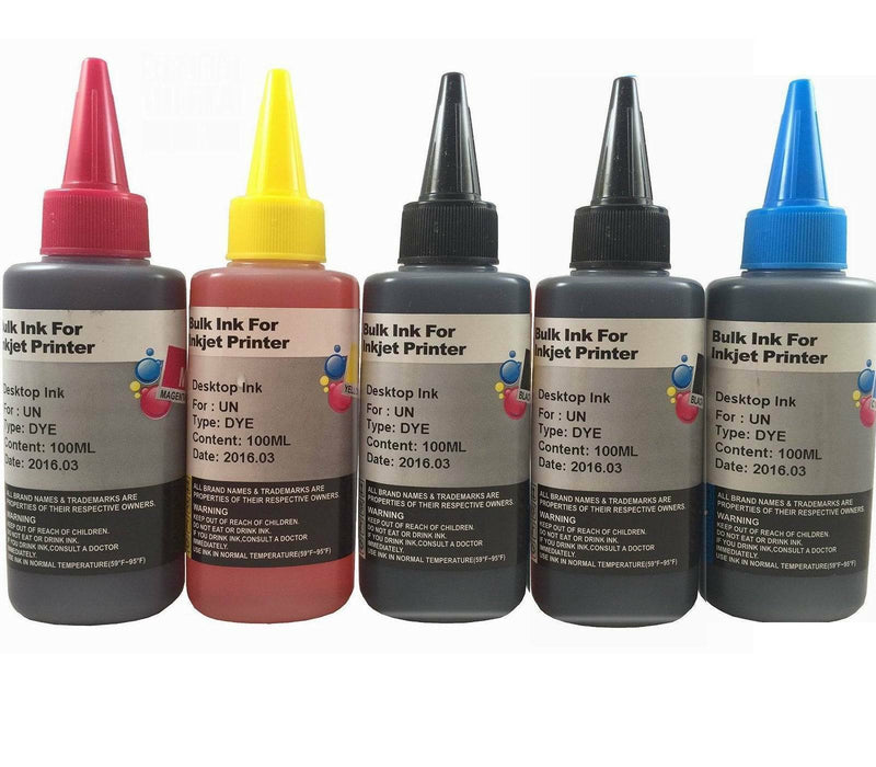 500ml bulk dye ink refill kit for HP Lexmark Dell Canon Printers