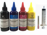 4X100ml Pigment refill refillable INK BOTTLES Brother J880DW J885DW LC203 LC-203