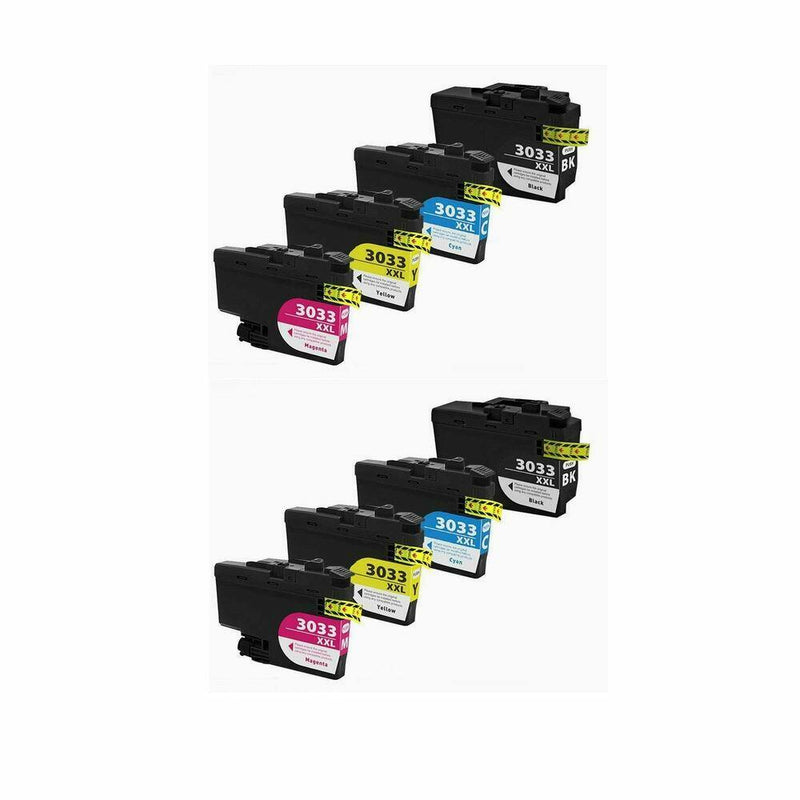 8 Pack compatible for brother LC3033 CMYK  Ink Cartridges MFC-J995DW MFC-J995DW