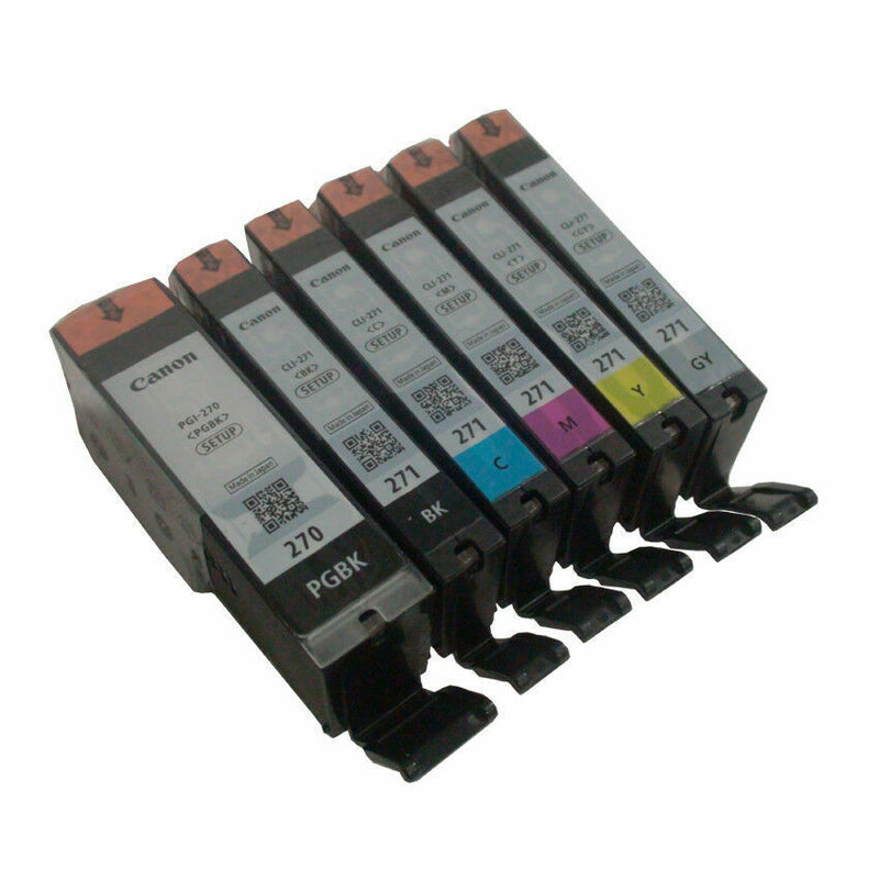 Setup Canon MG7720 TS8020 TS9020 Genuine Ink Cartridge PGI-270 CLI-271 - 6pcs