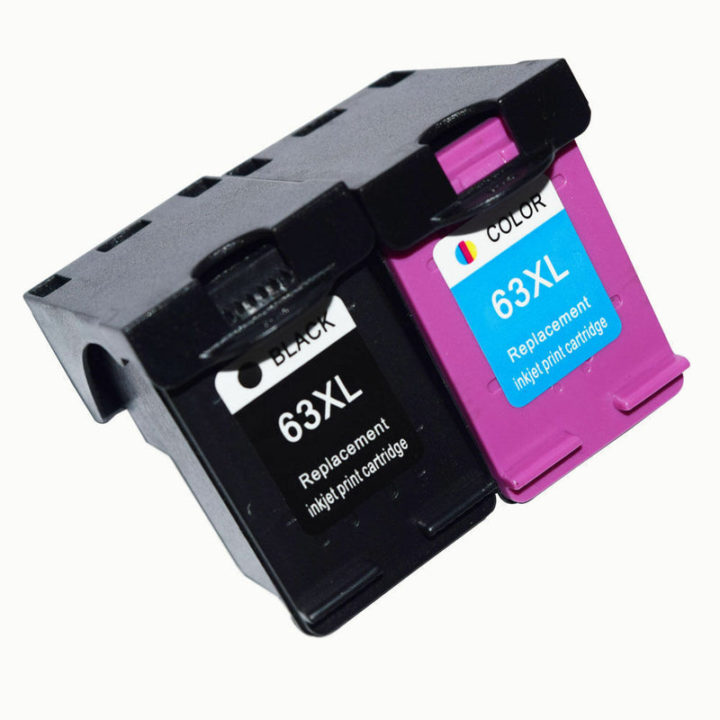 2 Ink Cartridges Compatible For HP 63XL  DeskJet 3632 3830 4650
