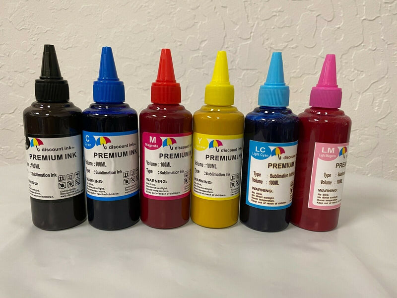 6x100ml Sublimation Ink for Canon Epson printers CISS CIS Refillable Cartridges