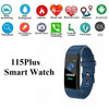 115Plus Smart Watch Bracelet Wristband Waterproof Track Blood Pressure Calorie