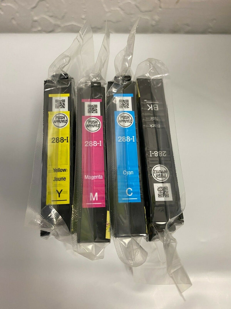 Epson 288 Ink Set of 4 CMYK NEW OEM 288i Sealed XP 330 340 430 434 440 446 T288