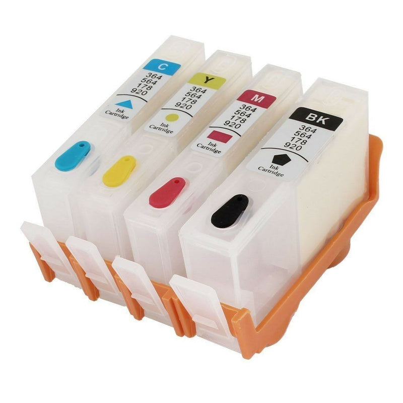 4 pk Comp Refillable Empty Cartridges For HP 920 XL 920XL Officejet 7500a 6500a