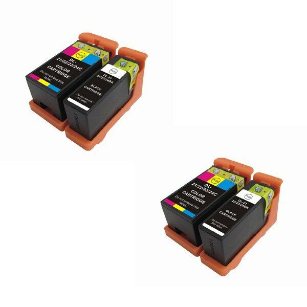 4 Pack New Ink Cartridges for Dell Series 21 22 23 24 V715w V515w P513w P713w