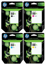 New Genuine HP 88XL Black & Color Ink Cartridges, OfficeJet Pro 8500 A909a