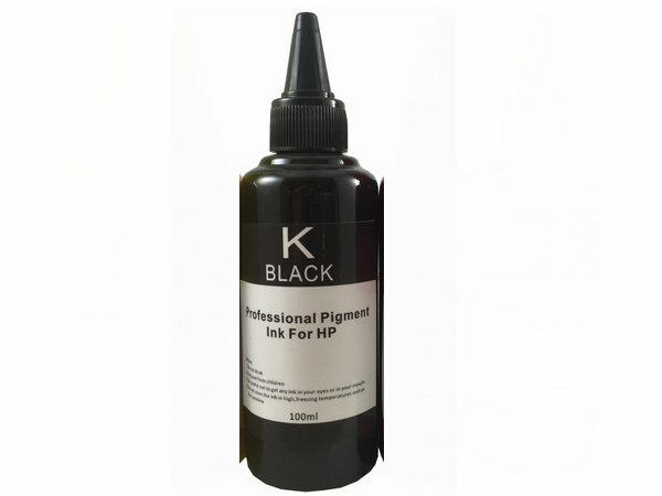 Pigment Black Bulk refill ink bottle for HP inkjet printer 100ml