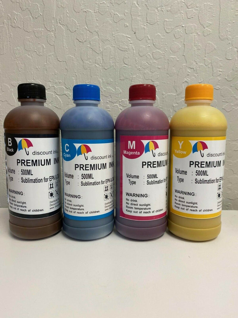 4x500ml Sublimation Ink for Epson printers EcoTan 502 522 2760 3710 3760 4700