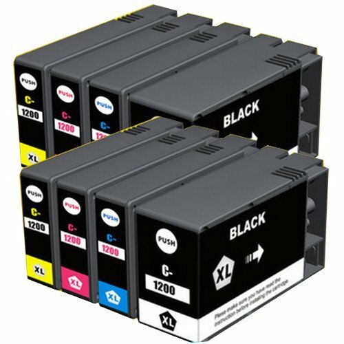 8 Comp pack PGI-1200XL Ink Cartridges For Canon MAXIFY MB2320 MB2050 MB2350