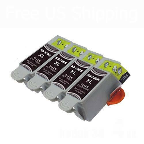 4 Pack Compatible Black Ink Compatible For Kodak 30XL ESP C310 C510 2150