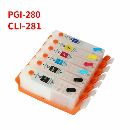 For CANON PIXMA TS8120 TS8220 TS9120 refillable ink cartridge PGI-280 CLI-281 PB