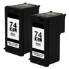 2PK Reman HP 74XL Black High Yield CB336WN For Deskjet C4493 C4500 C4524 C4540