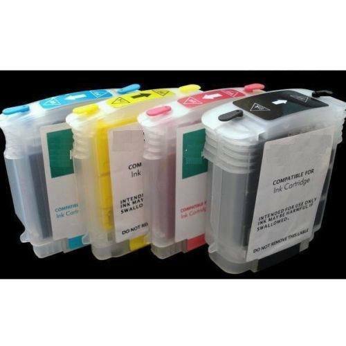Full Refillable Ink Cartridges for HP 88XL 88 with Auto Reset Chips - 4pk (BCMY)