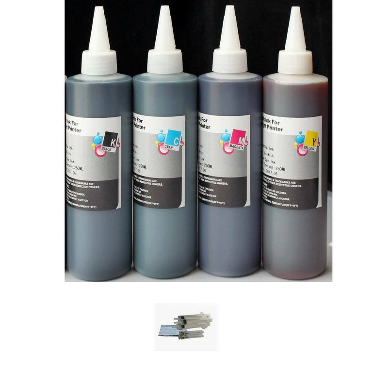 4x250ml Dye refill ink for HP 970 970XL 971 XL X451DN X451DW X476DN