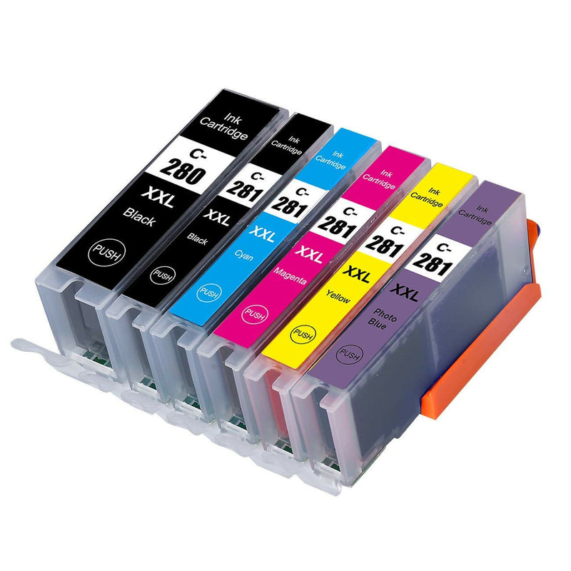 Compatible 6PK PGI-280 XXL CLI-281 XXL Ink for Canon PIXMA TS6120 TS6220 TS8120