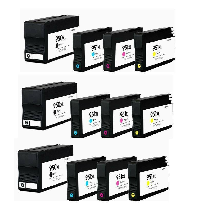 12PK 950XL 951XL Ink Cartridges for HP Officejet Pro 8100 8600 8610
