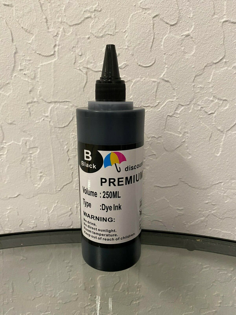 250ml Black bulk refill ink for HP inkjet printer