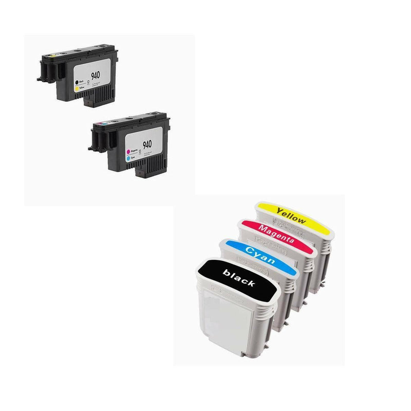 Bundle set HP 4900a 4901a Printhead Print head plus 4 packs 940xl ink cartridge