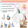 DIY Sublimation Keychain Blank 120Pcs Heat Transfer Keychain MDF Pendant 6 Style